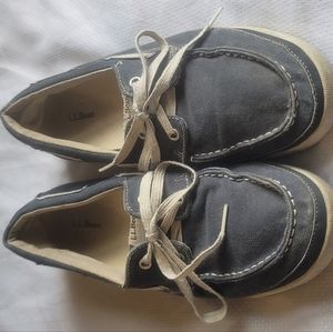 Mens size 11 LL BEAN canvas deck shoes